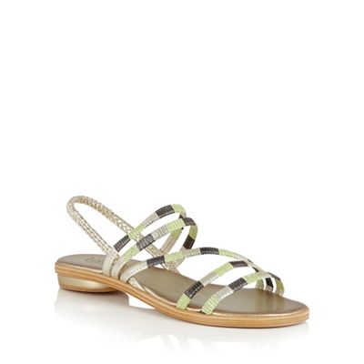 Lotus Green multi 'Calandra' strappy sandals